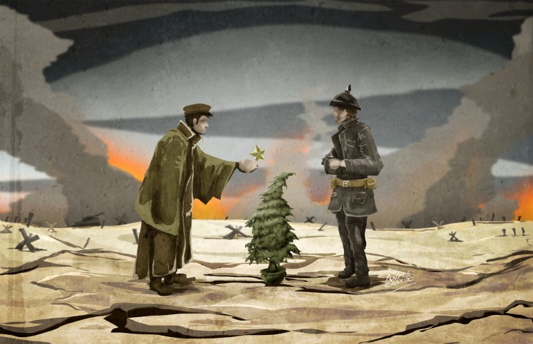 Julefreden Under 1. Verdenskrig Gjorde Soldaterne Til Landsforrædere