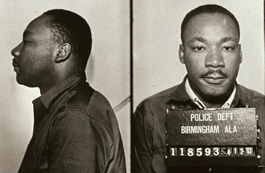 1963: Martin Luther King Jr. arresteres